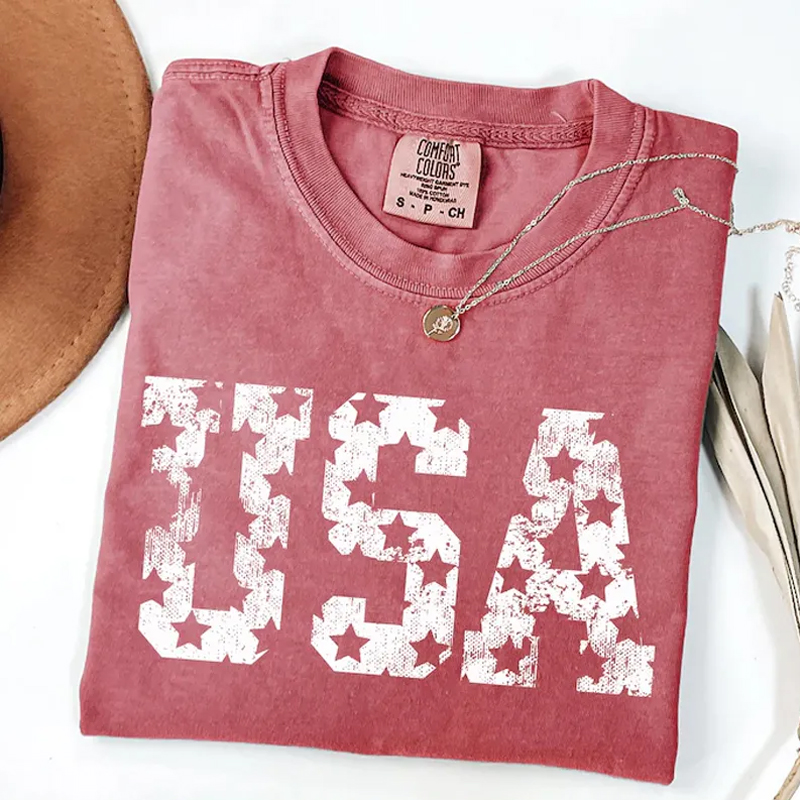 Comfort Colors Retro USA T-shirt-Magmoo