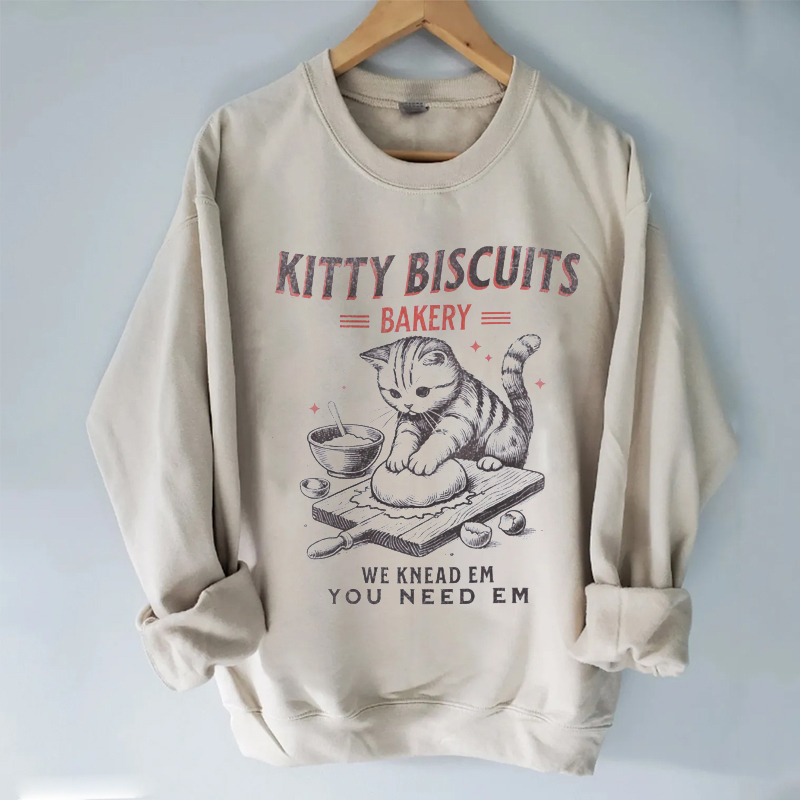 Cat Biscuit Sweatshirt-Magmoo