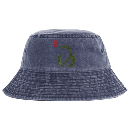 Magmoo Woodblock Print Frog Washed Bucket Hat