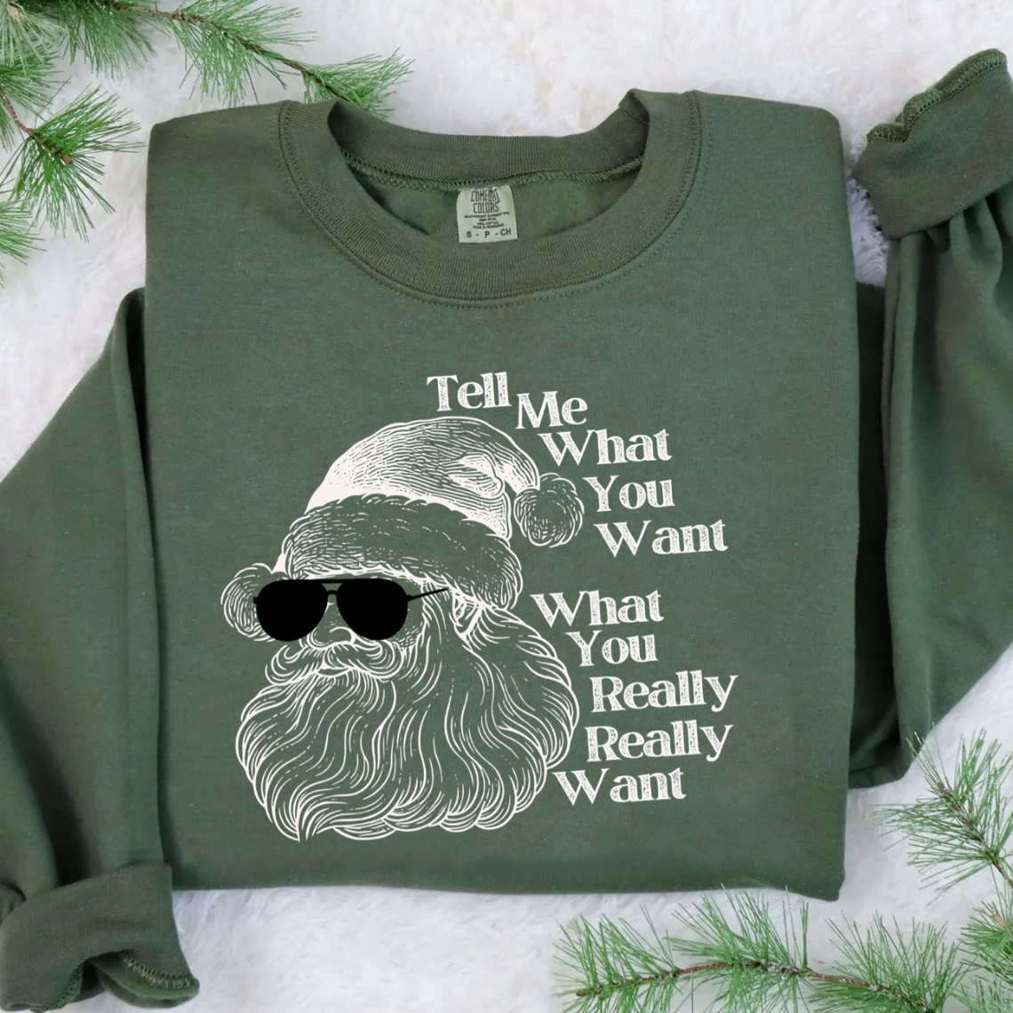 Christmas Tell Me What You Want Santa T-shirt
