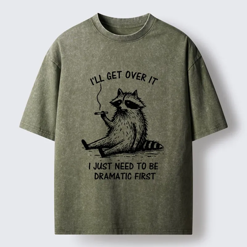 Magmoo Raccoon Dramatic Recovery Meme Washed T-Shirt