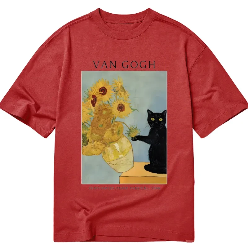 Magmoo Black Cat With Sunflowers Classic T-Shirt