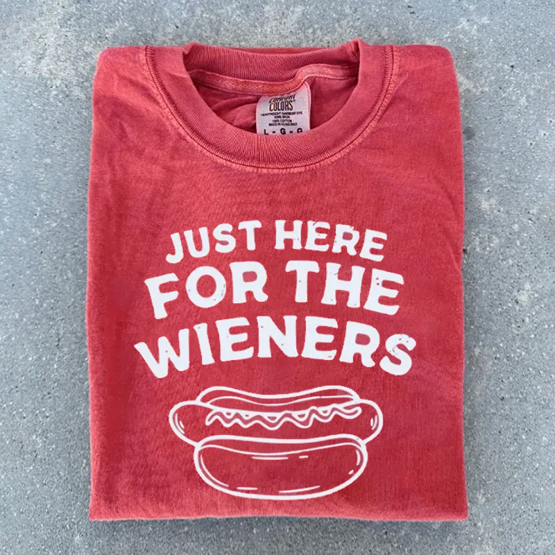 Just Here For The Wieners T-shirt-Magmoo