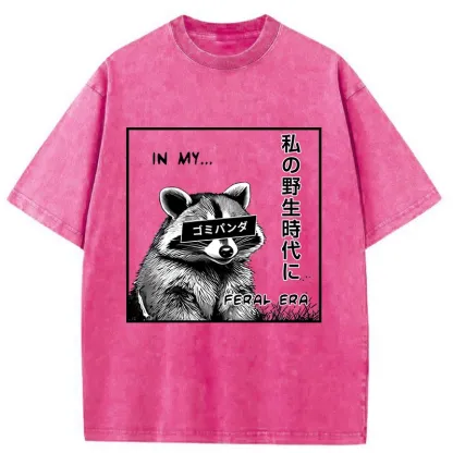 Magmoo Japanese Wild Raccoon Washed T-Shirt