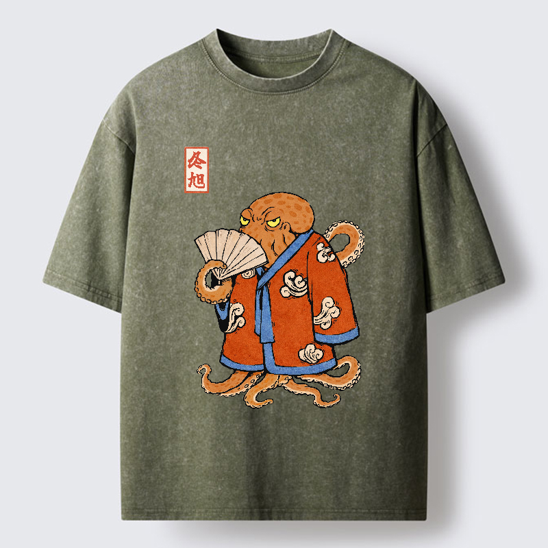 Magmoo The Octopus Duelist Washed T-Shirt