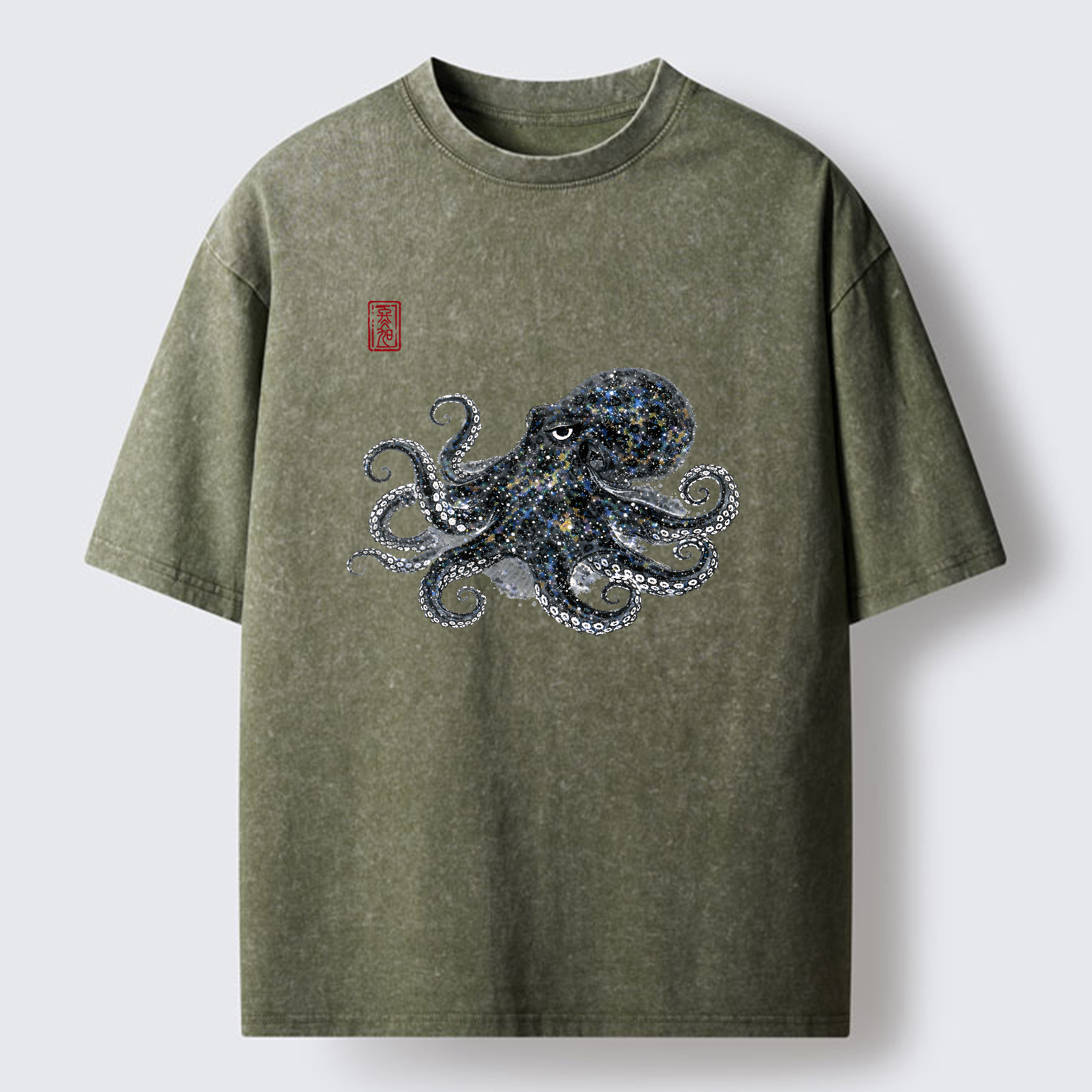Magmoo Ink-Sea Octopus Washed T-Shirt