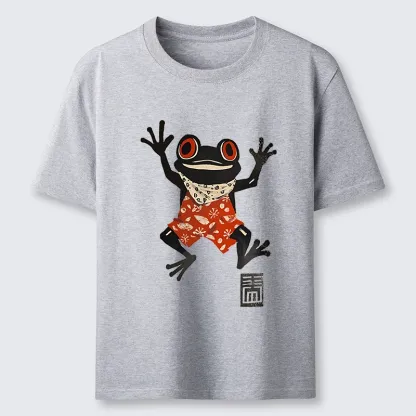 Magmoo Japanese Happy Frog Ukiyoe Classic T-Shirt-Magmoo