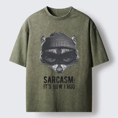 Magmoo Raccoon's Sarcasm Washed T-Shirt