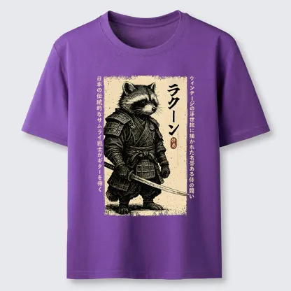 Magmoo Raccoon Japanese Samurai Classic T-Shirt