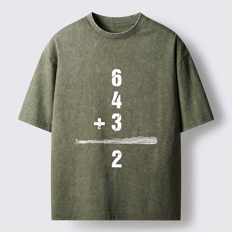 Magmoo Baseball Double Kill Washed T-Shirt-Magmoo