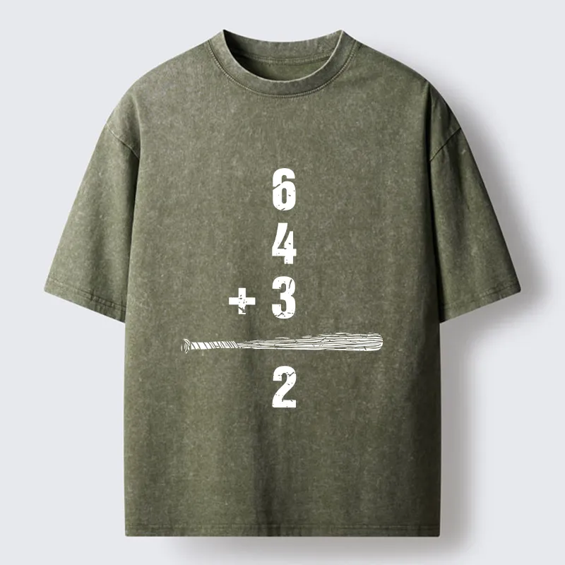 Magmoo Baseball Double Kill Washed T-Shirt-Magmoo