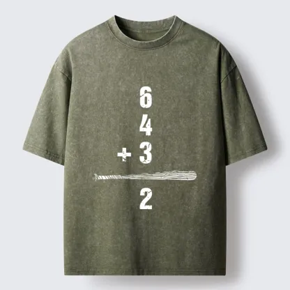 Magmoo Baseball Double Kill Washed T-Shirt-Magmoo