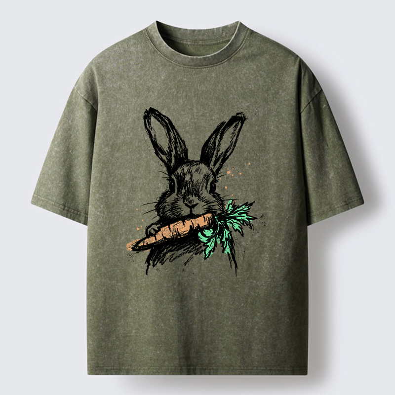 Magmoo Easter Bunny Washed T-Shirt-Magmoo