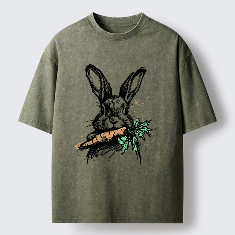 Magmoo Easter Bunny Washed T-Shirt-Magmoo