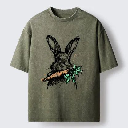 Magmoo Easter Bunny Washed T-Shirt-Magmoo