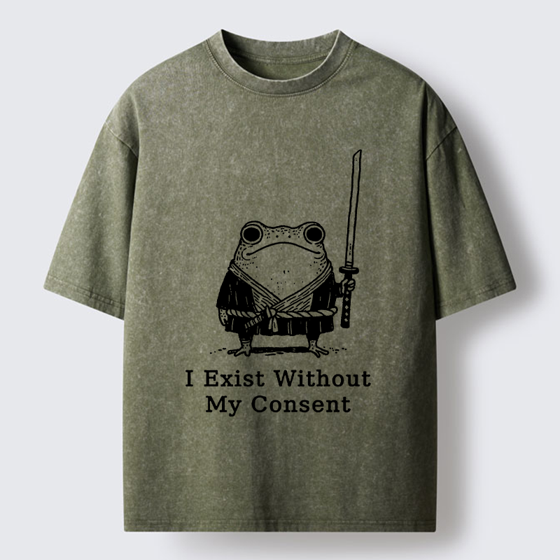 Magmoo Frog That Rebel Washed T-Shirt-Magmoo