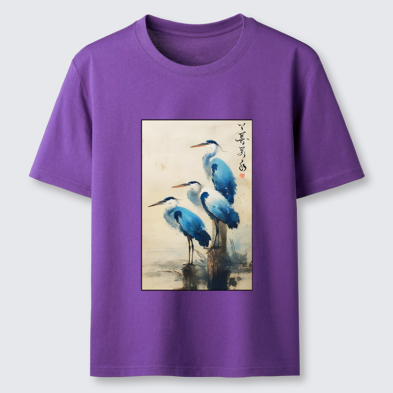 Magmoo Great Blue Heron Japan Classic T-Shirt-Magmoo