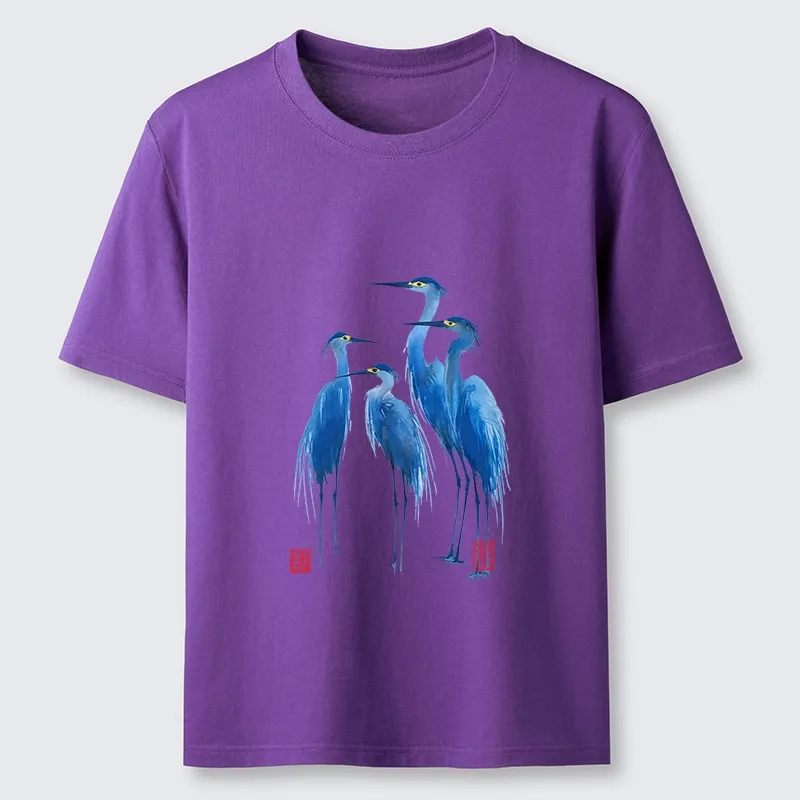 Magmoo Flocks Of Great Blue Herons Classic T-Shirt-Magmoo