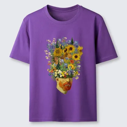 Magmoo Van Gogh's Blooming Flowers Classic T-Shirt-Magmoo