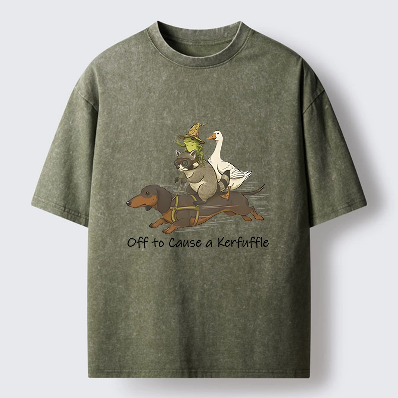 Magmoo Silly Animal Squad Adventure Washed T-Shirt