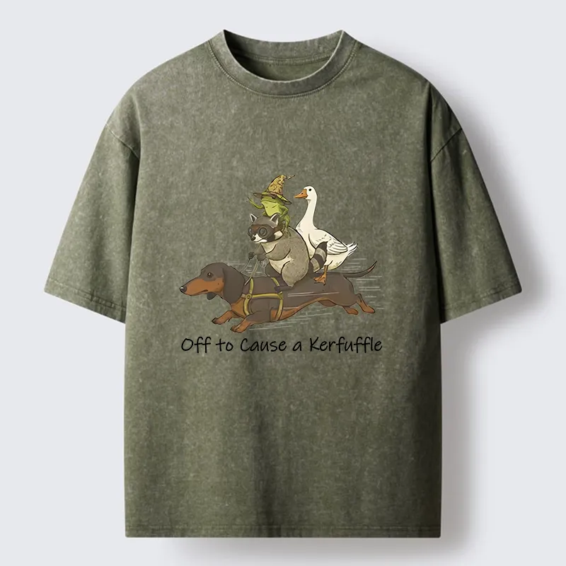 Magmoo Silly Animal Squad Adventure Washed T-Shirt