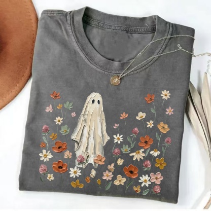 Magmoo Spooky Floral Ghost T-shirt