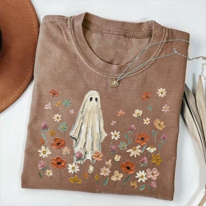 Magmoo Spooky Floral Ghost T-shirt