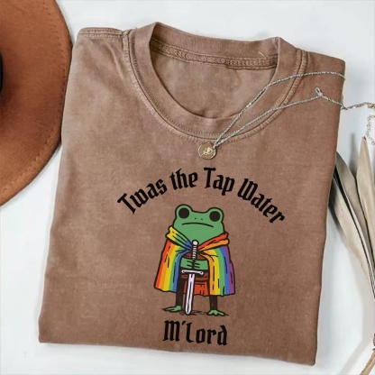 Magmoo Twas The Tap Water Funny Frog LGBTQ Pride T-shirt