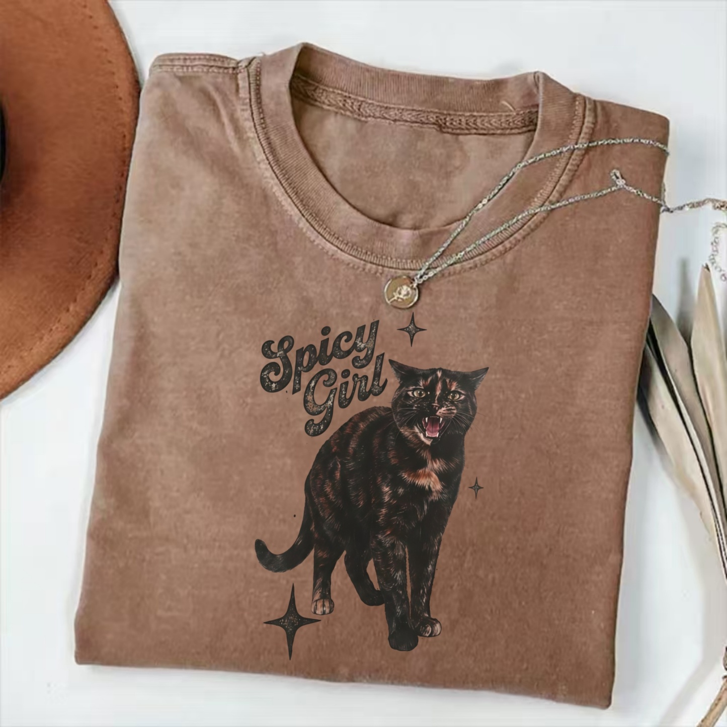 Magmoo Spicy Girl Tortie Cat T-shirt