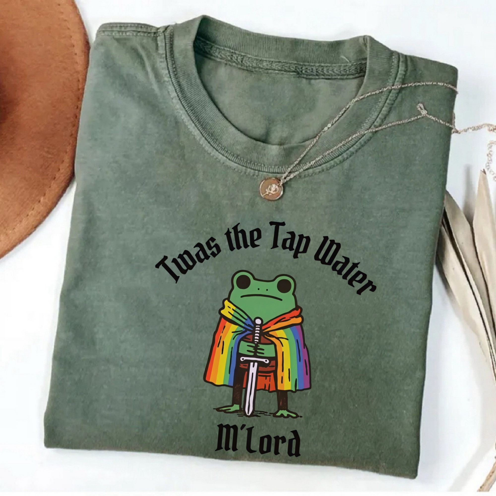Magmoo Twas The Tap Water Funny Frog LGBTQ Pride T-shirt
