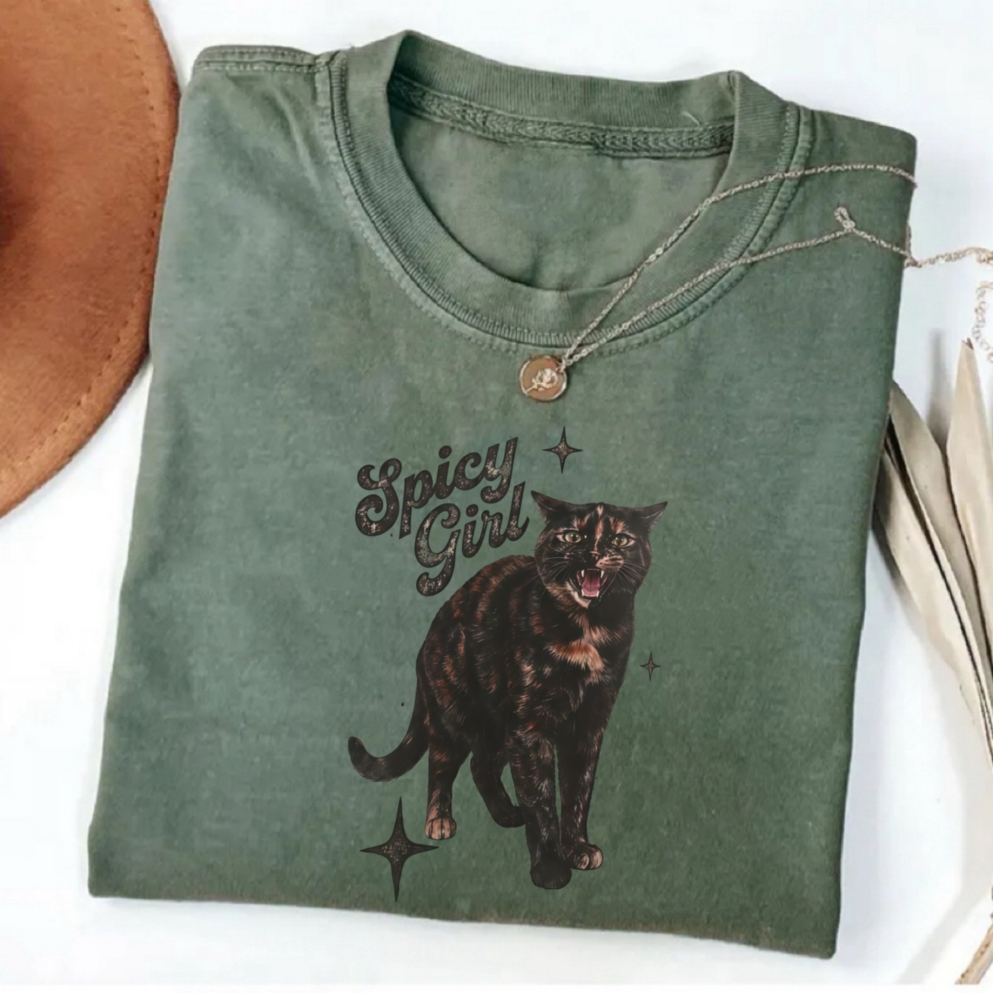 Magmoo Spicy Girl Tortie Cat T-shirt