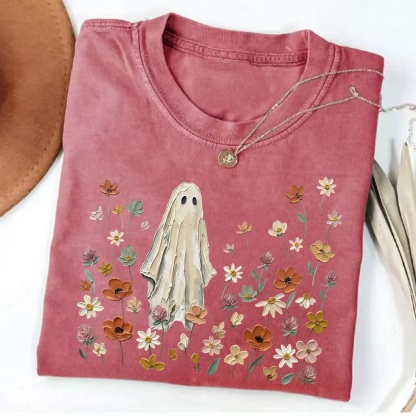 Magmoo Spooky Floral Ghost T-shirt