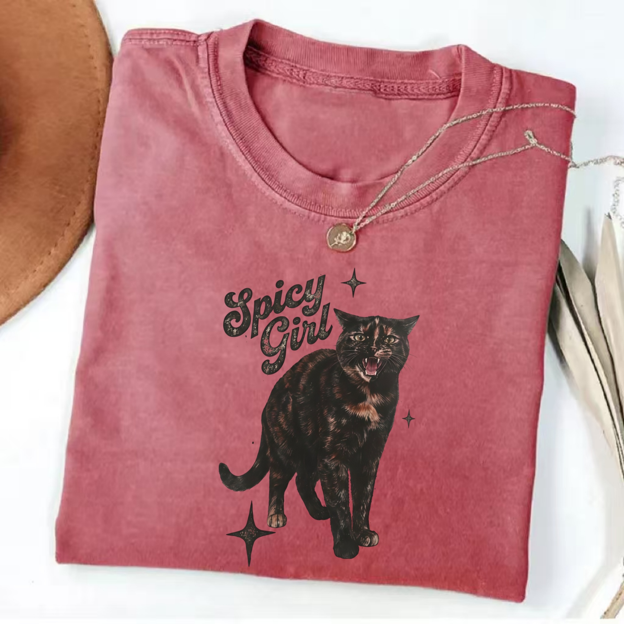 Magmoo Spicy Girl Tortie Cat T-shirt