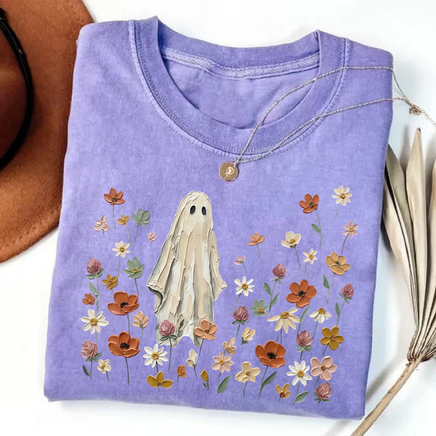 Magmoo Spooky Floral Ghost T-shirt