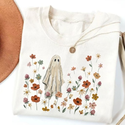Magmoo Spooky Floral Ghost T-shirt