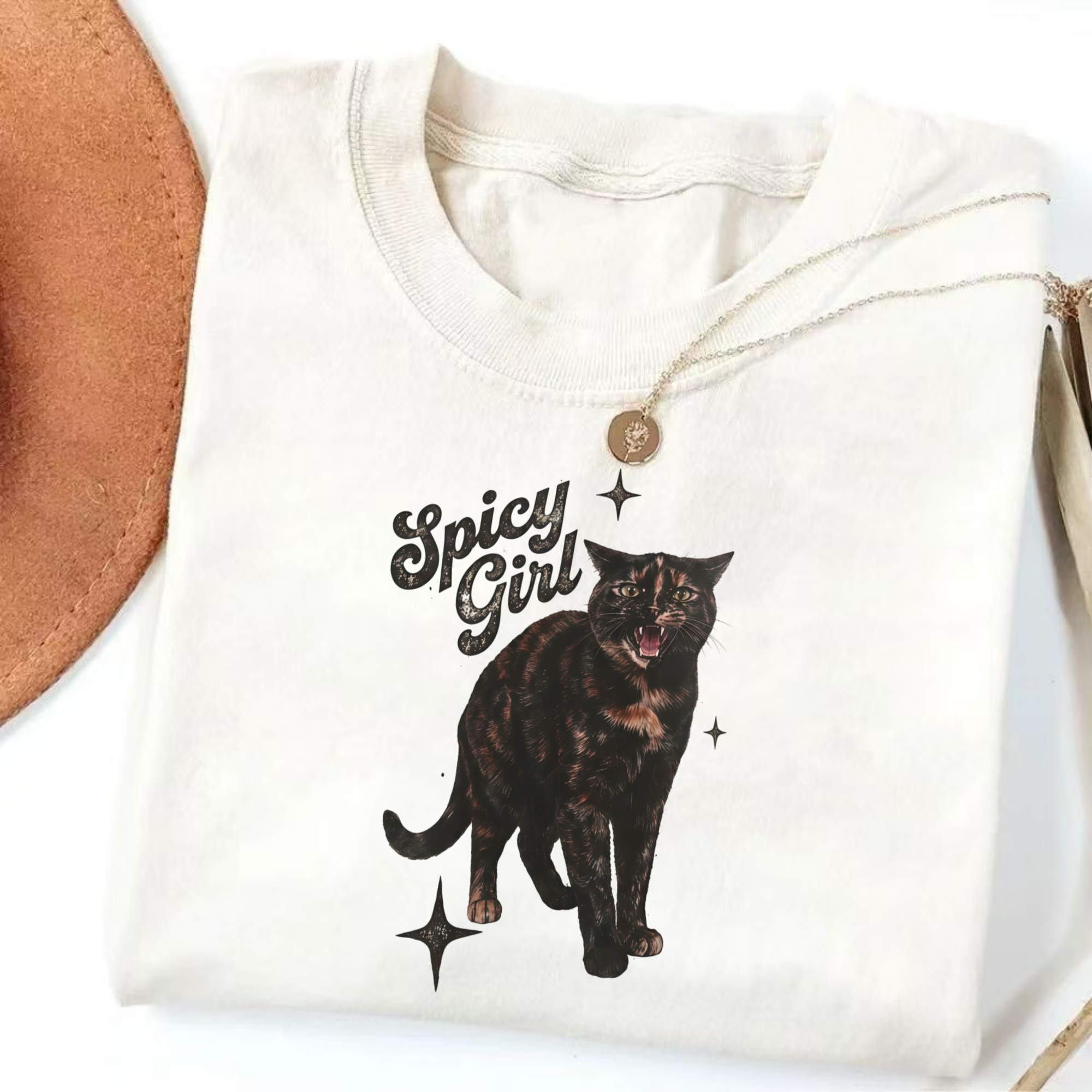 Magmoo Spicy Girl Tortie Cat T-shirt