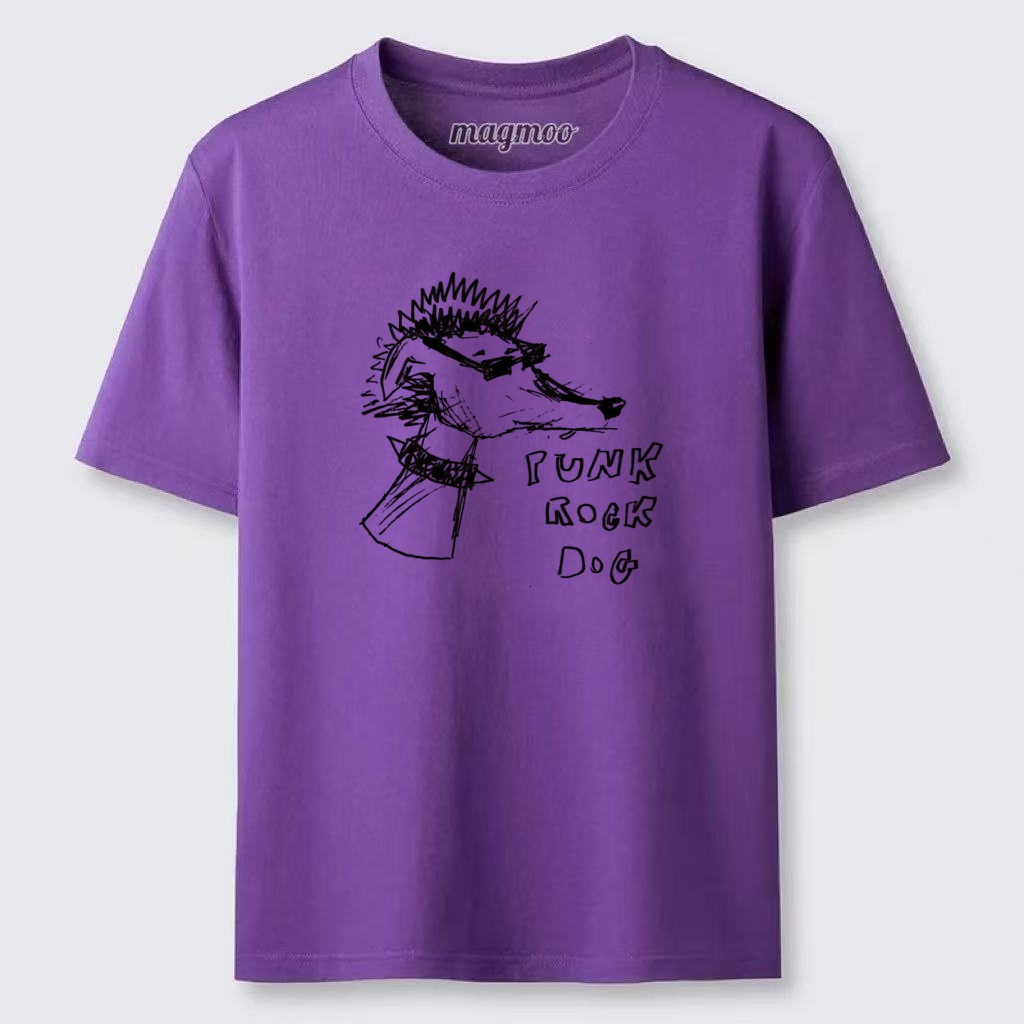 Magmoo Punk Rock Dog Sketch T-shirt