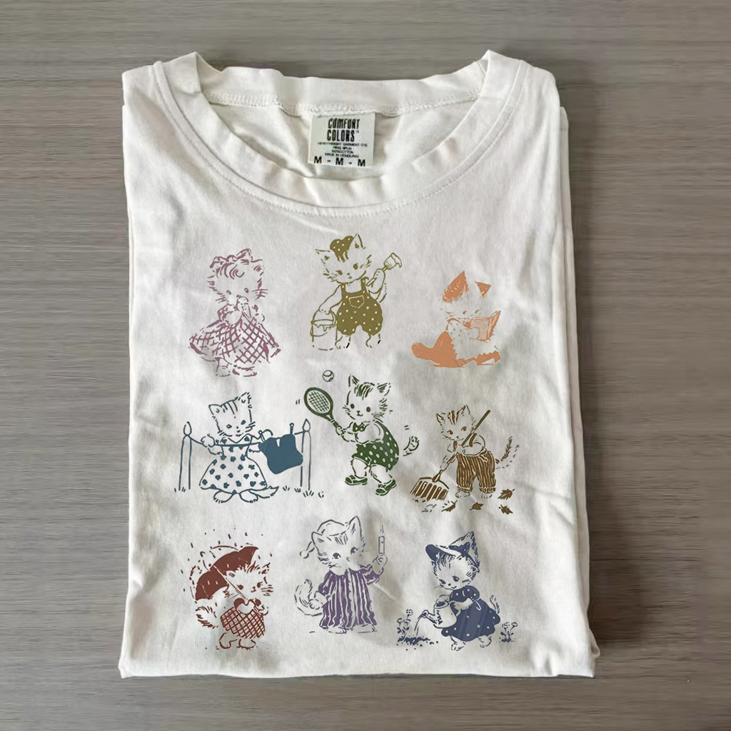 Vintage 90s Tattoo Cat T-shirt-Magmoo