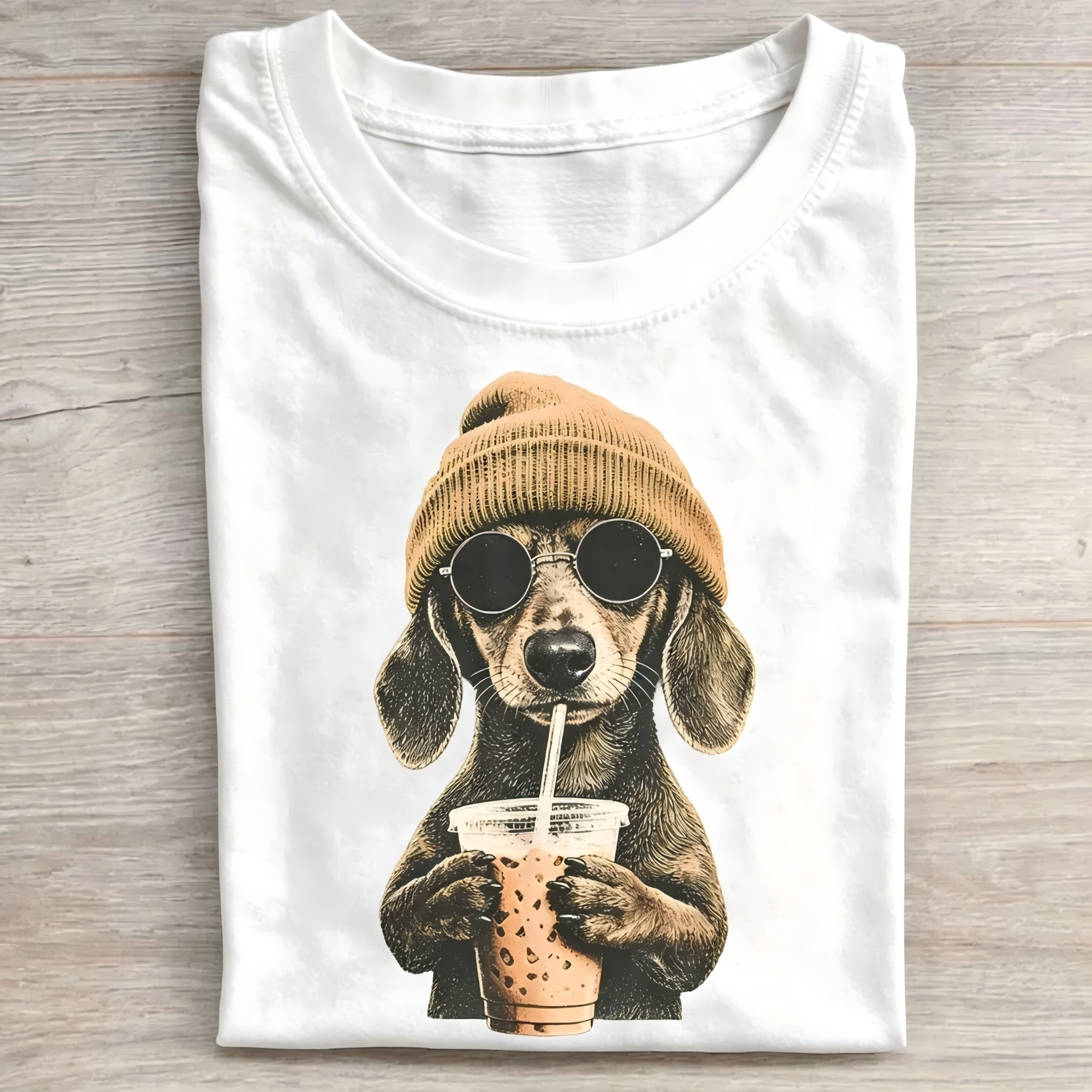 Magmoo Dachshund Dog Iced Coffee T-shirt