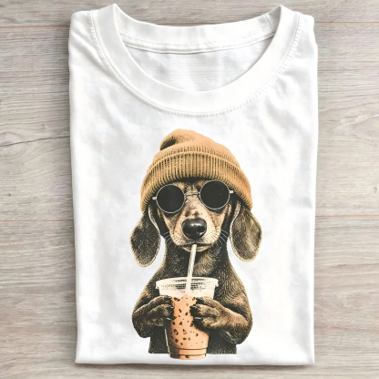 Magmoo Dachshund Dog Iced Coffee T-shirt