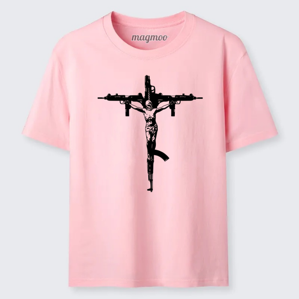 Magmoo Gun Cross Figure T-shirt