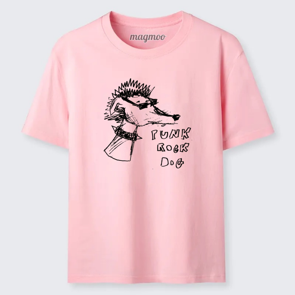 Magmoo Punk Rock Dog Sketch T-shirt