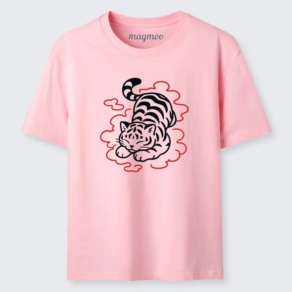 Magmoo Cloud Sleeping White Tiger T-shirt