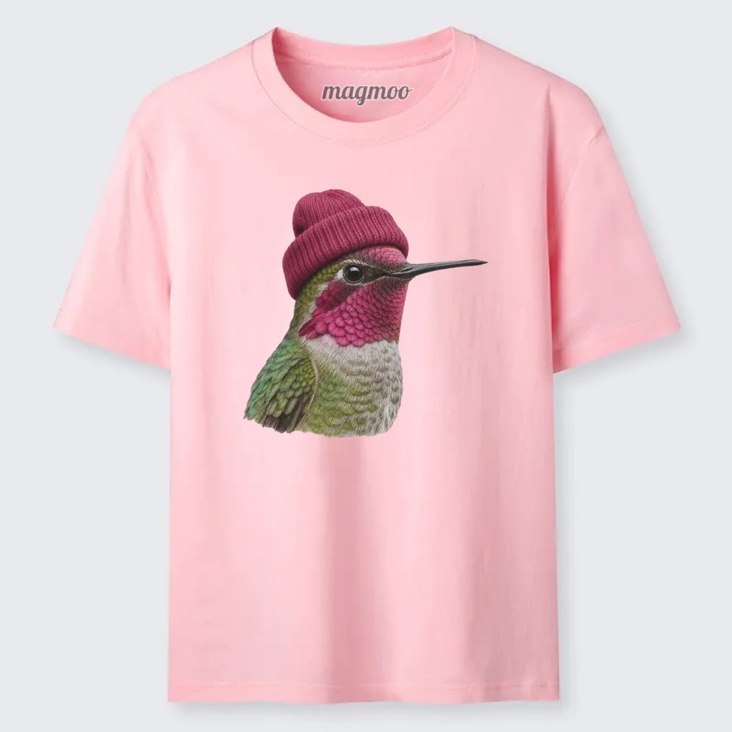 Magmoo 90's Anna's Hummingbird Wearing Beanie Classic T-shirt