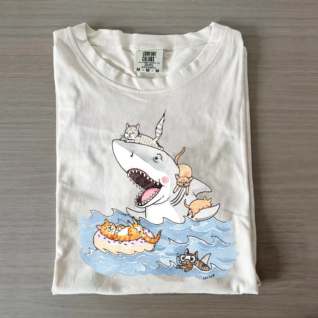 Funny Shark with Cats Shirt/Sweatshirt-Magmoo