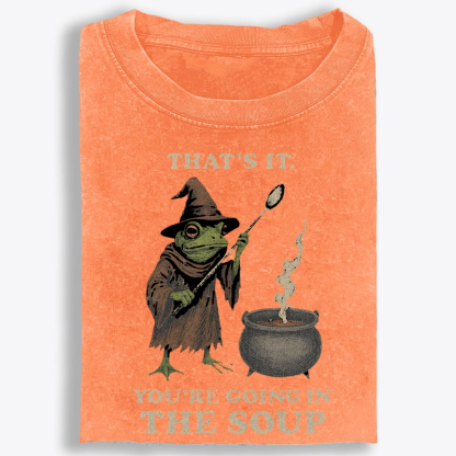 Witchy Frog Soup Threat Retro Washed T-Shirt