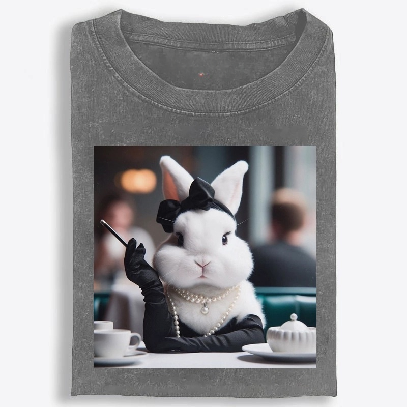 Pearl Bunny · Tea Break Retro Washed T-Shirt