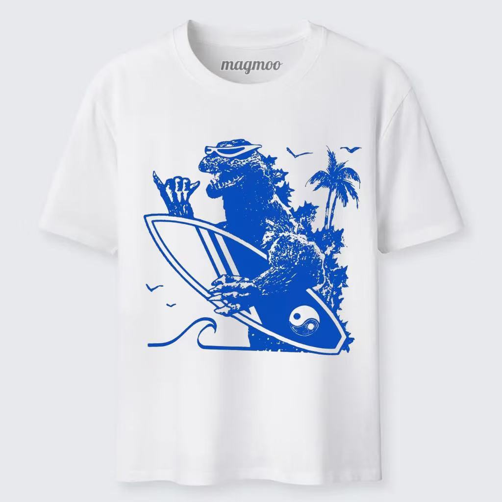 Magmoo Surfing Dinosaur T-shirt