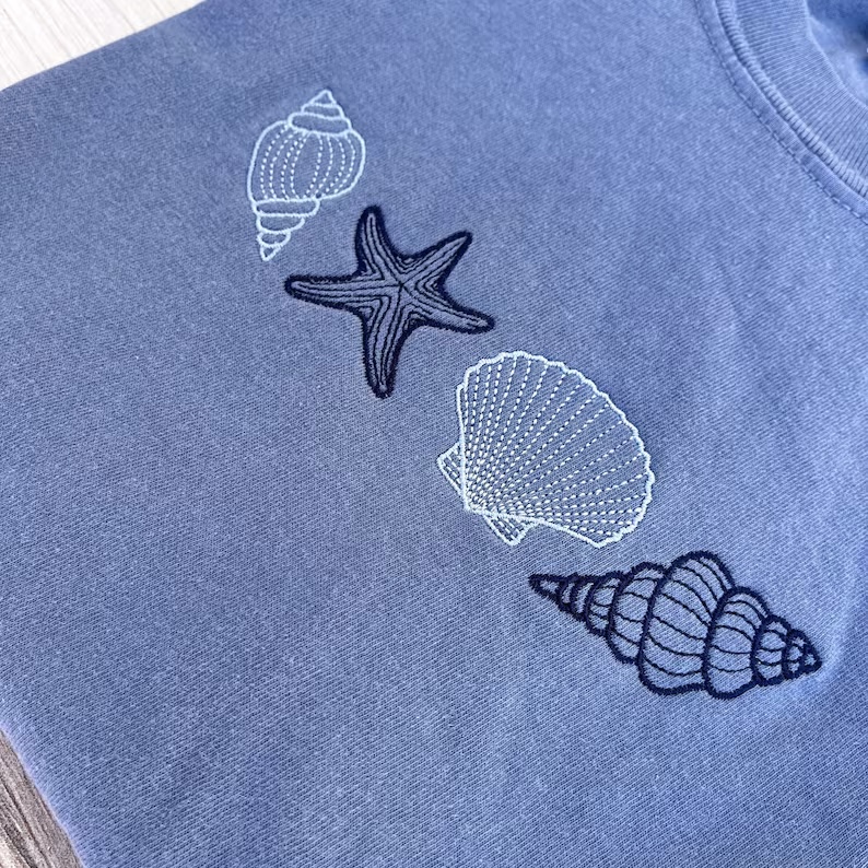 SeaShell Embroidered Tee