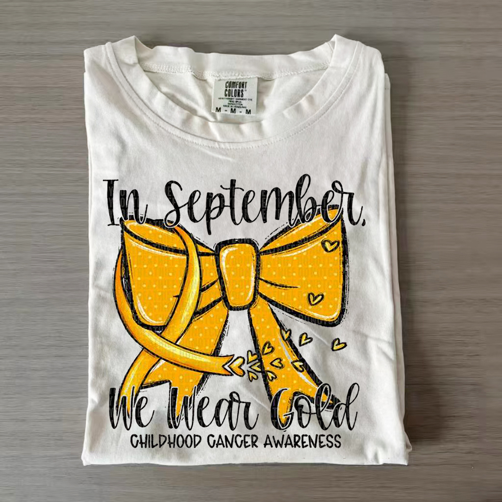 In September We Wear Gold Childhood Cancer Awareness T-shirt/Sweatshirt-Magmoo